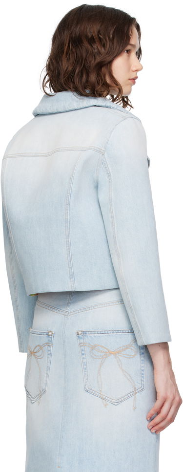 Bunda Acne Studios Acne Studios Padded Cropped Denim Jacket Modrá | A90642-, 2