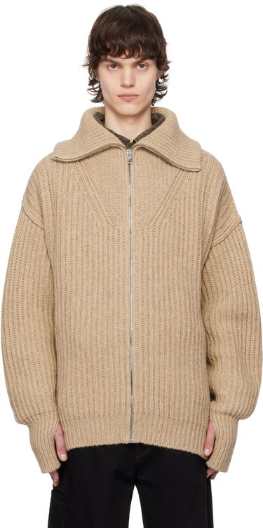 Sveter LEMAIRE LEMAIRE Trucker Collar Knit Cardigan Béžová | TO1260 LK1029, 0