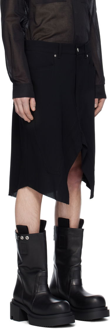 Sukňa Rick Owens Rick Owens Hollywood Slivered Skirt Zelené | RU01E5345 WLP, 4