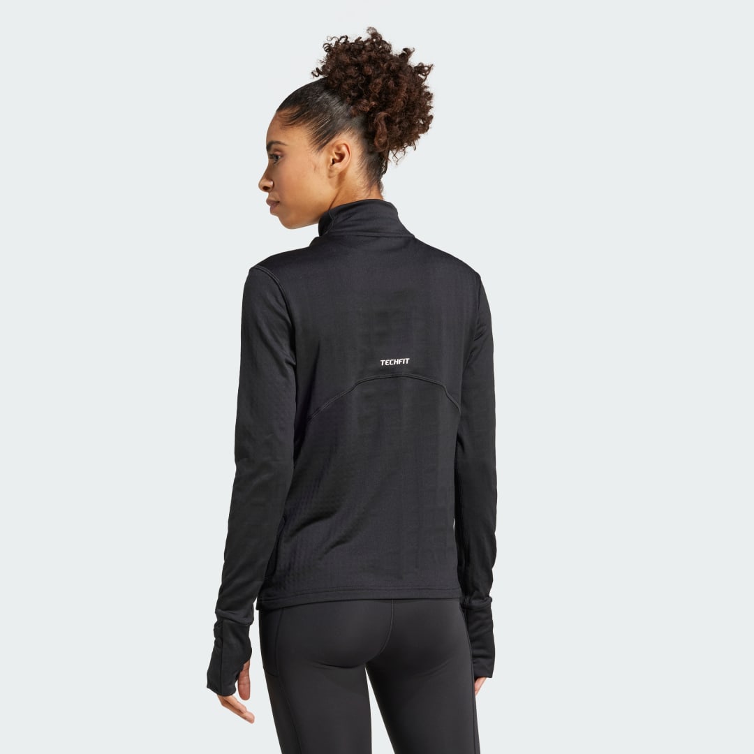 Tričko adidas Performance Top TECHFIT COLD.RDY Funnel Neck Long Sleeve Čierna | IK7917, 1