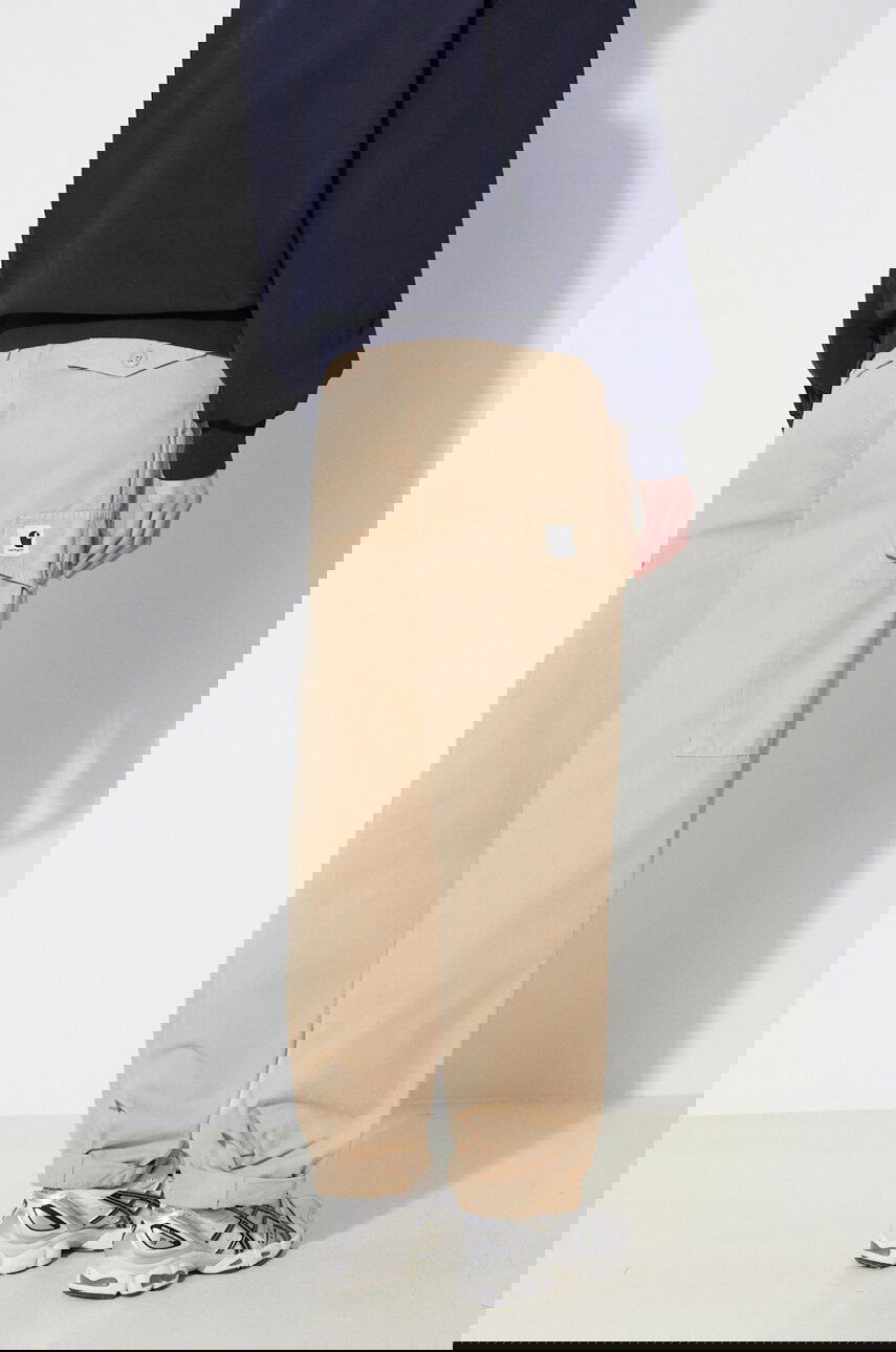 Cargo nohavice Carhartt WIP High Waist Cargo Collins Pant Béžová | I029789.1YAGD, 1