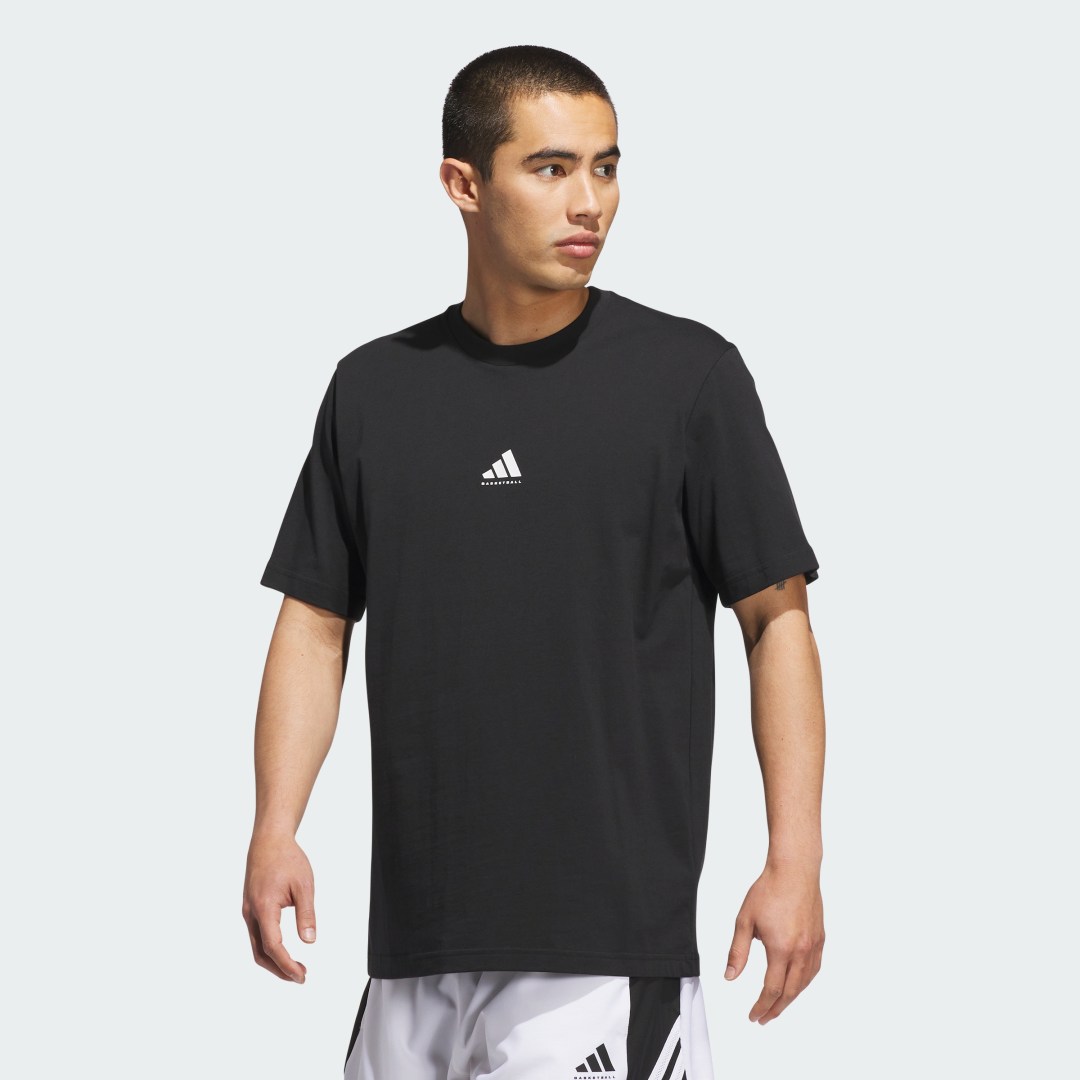 Tričko adidas Performance Basketball Graphic Tee Čierna | JX0083, 0