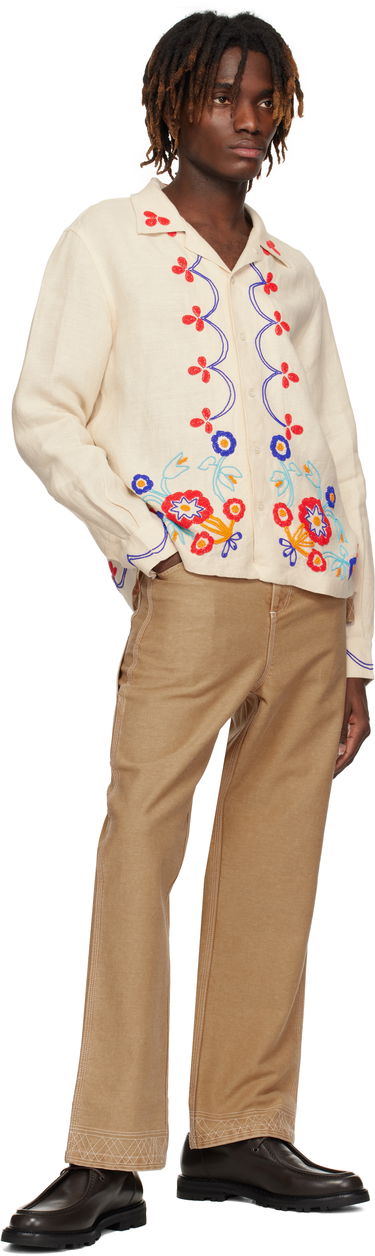 Košeľa Bode Bode Beaded Garden Party Shirt Béžová | MRS25SH030, 3