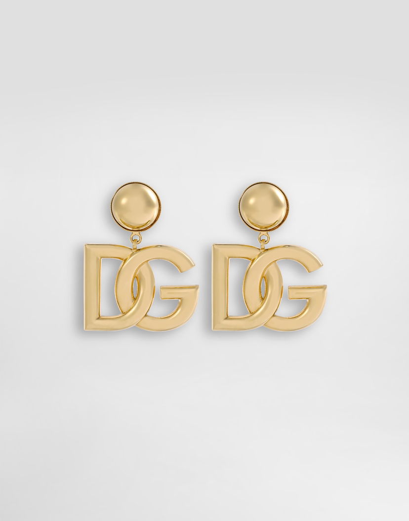 Náušnice Dolce & Gabbana Dolce & Gabbana Metal DG Logo Earrings Metalická | WEN6P6W1111ZOO00