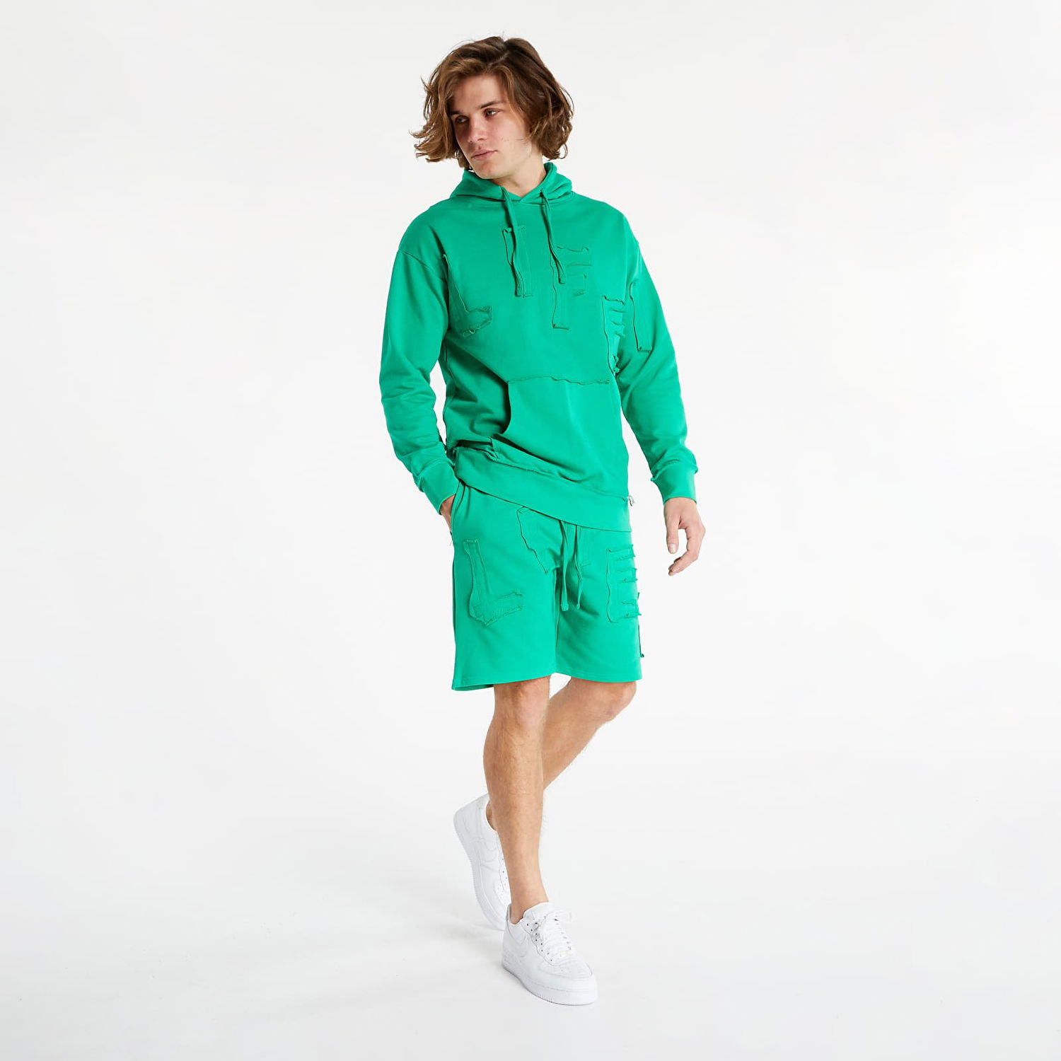 Mikina Life is Porno Illegal Hoodie Zelené | 21SSH03, 0