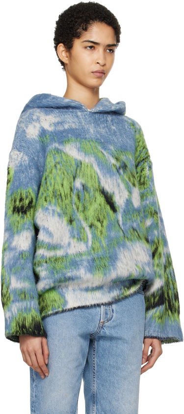 Mikina The Attico Attico Swan Print Knit Hoodie Rôznofarebný | 250WCK00114 MIX015AA, 1
