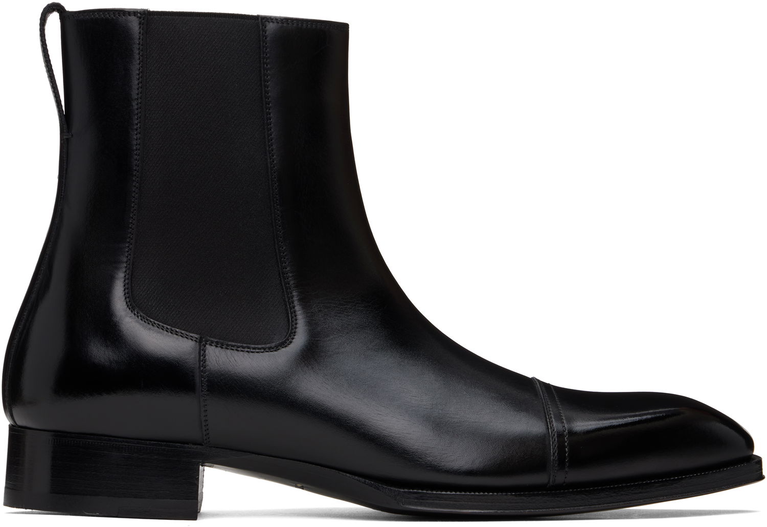 Tenisky a topánky Tom Ford Leather Elkan Chelsea Boots Čierna | J1140-LCL021N, 0