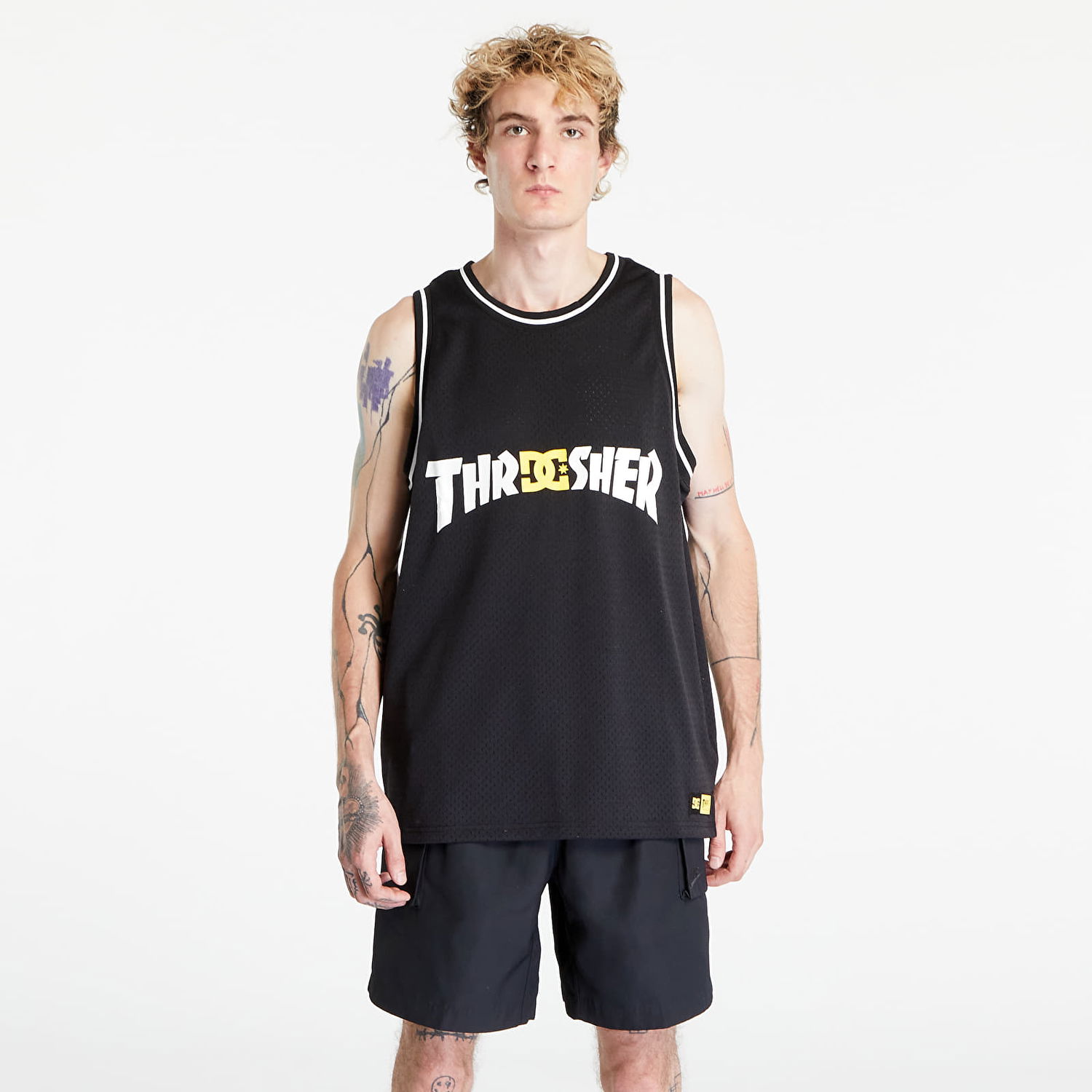 Dres Thrasher DC x Jersey Tank Top Čierna | ADYKT03224-KVJ0, 0