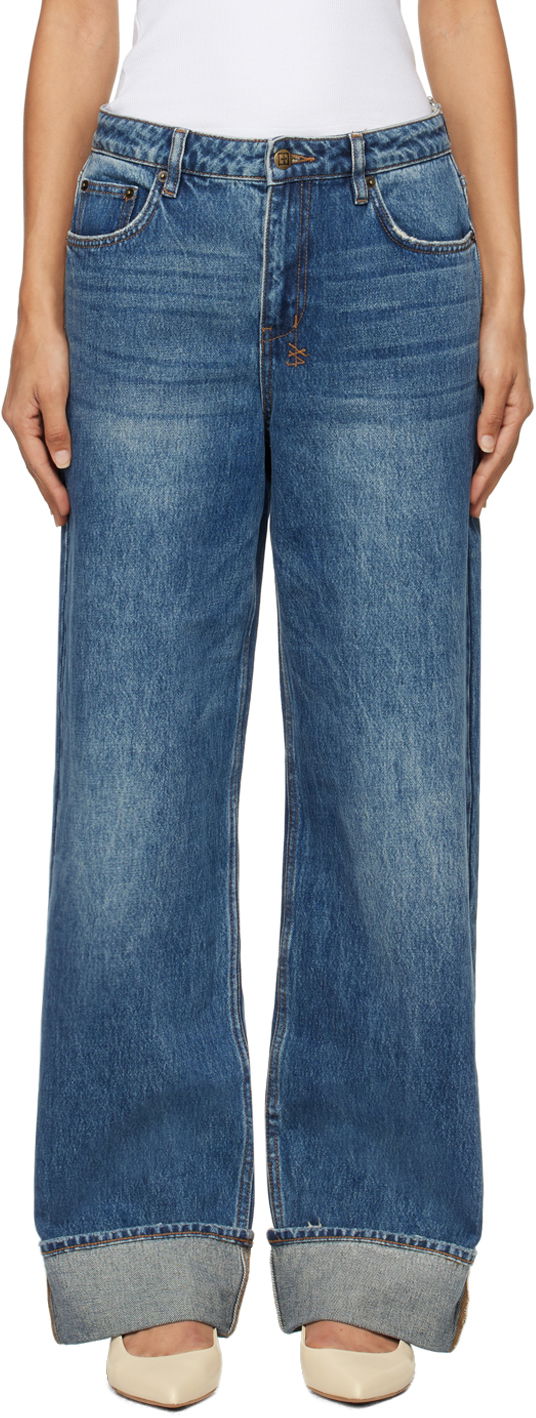 Džínsy Ksubi Low Rider Cuffed Aged Jeans Modrá | WFA24DJ006, 0