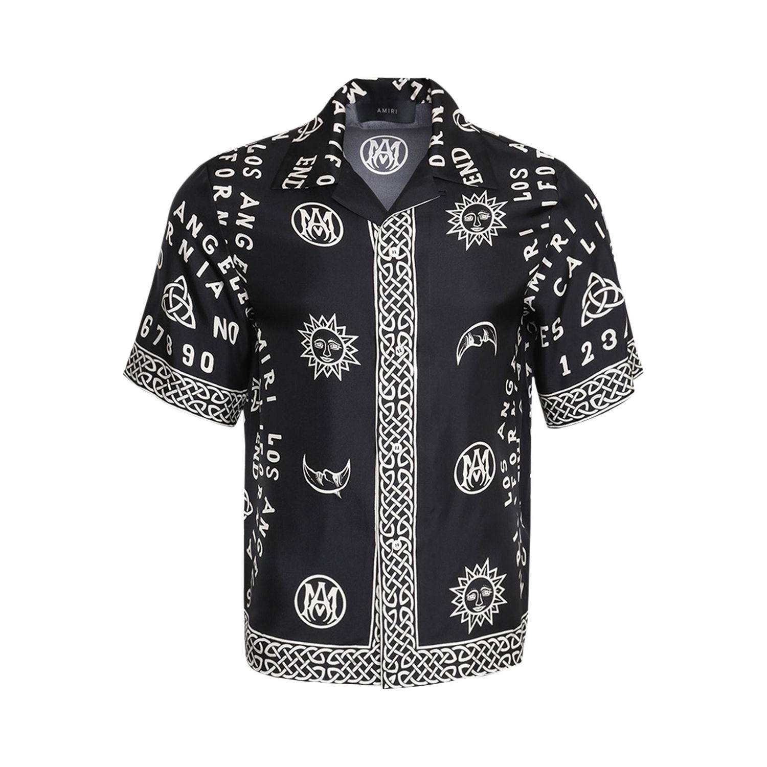 Košeľa AMIRI Ouija Board Bowling Shirt Čierna | PS23MSS008 001 BLAC, 1