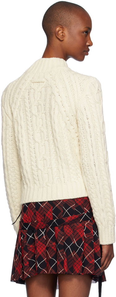 Sveter Jean Paul Gaultier Jean Paul Gaultier Aran Knit Sweater Biela | 24/31-F-PL055-M080-64, 2
