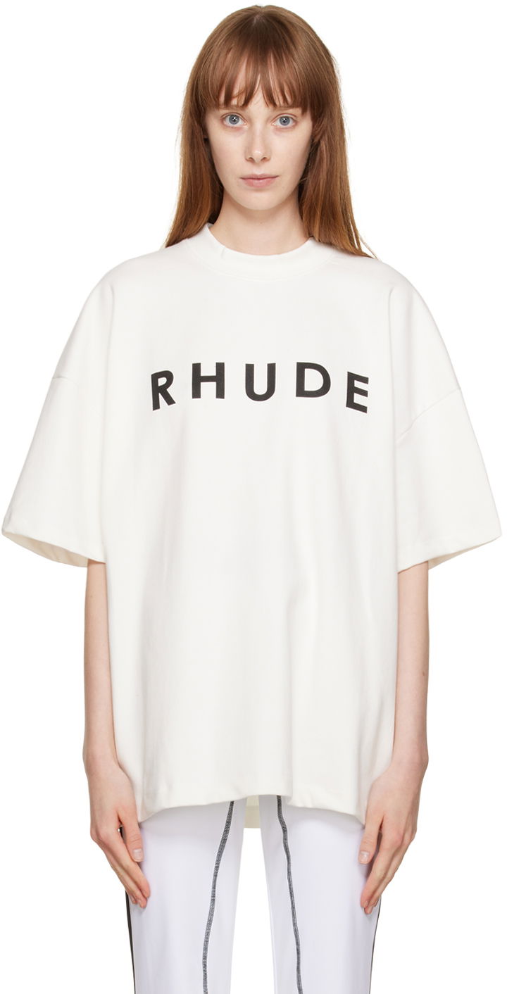 Tričko Rhude Rhude Crewneck T-Shirt Biela | RHFW22TT02660377, 0