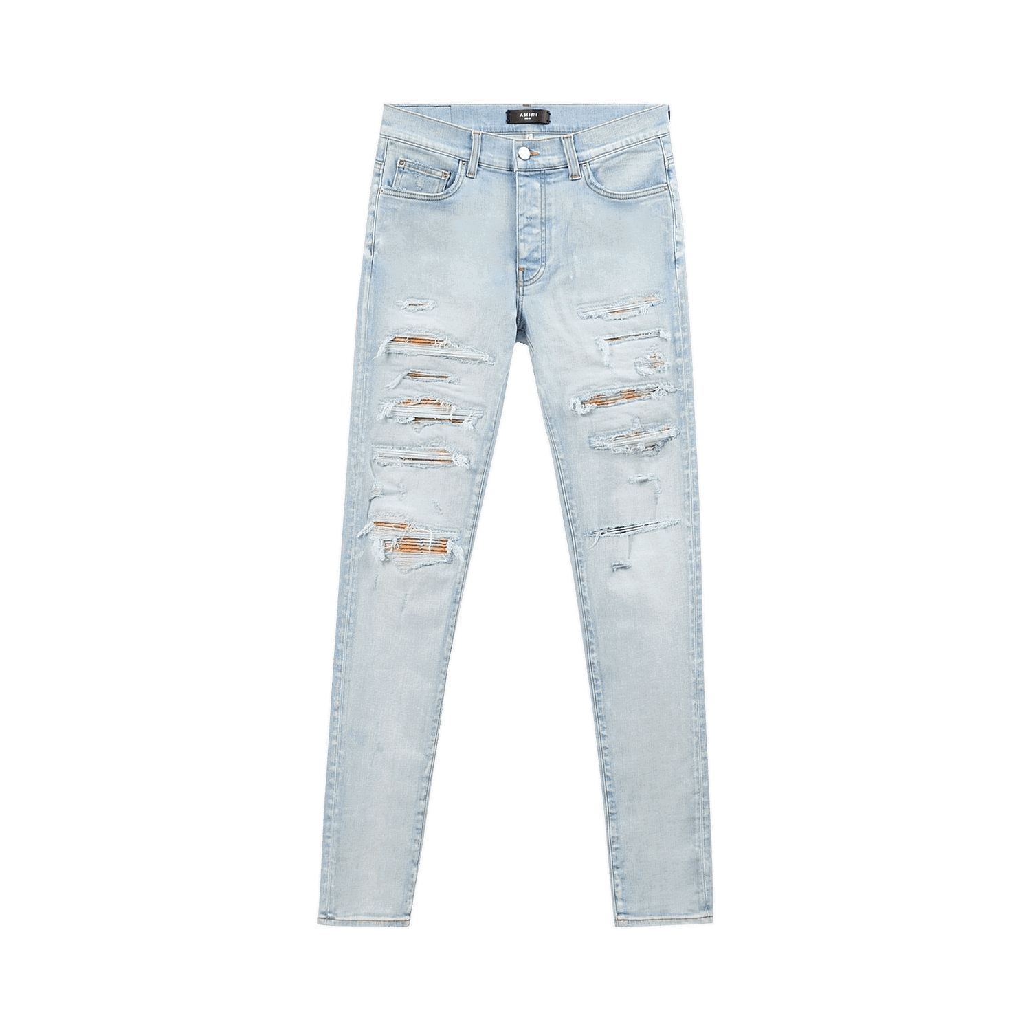 Džínsy AMIRI Plaid Thraser Jeans Modrá | PF22MDS018 485 LIGH, 0