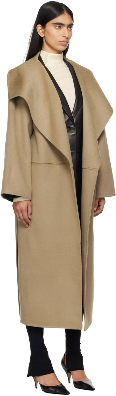 Kabáty TOTEME TOTEME Signature Wool Cashmere Overcoat Béžová | 234-WRO885-FB0049, 3