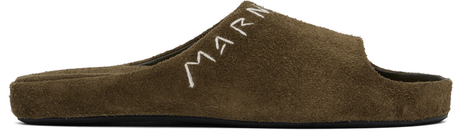 Tenisky a topánky Marni Suede Fusslide Sandals Zelené | FBMR003401 P5246, 0