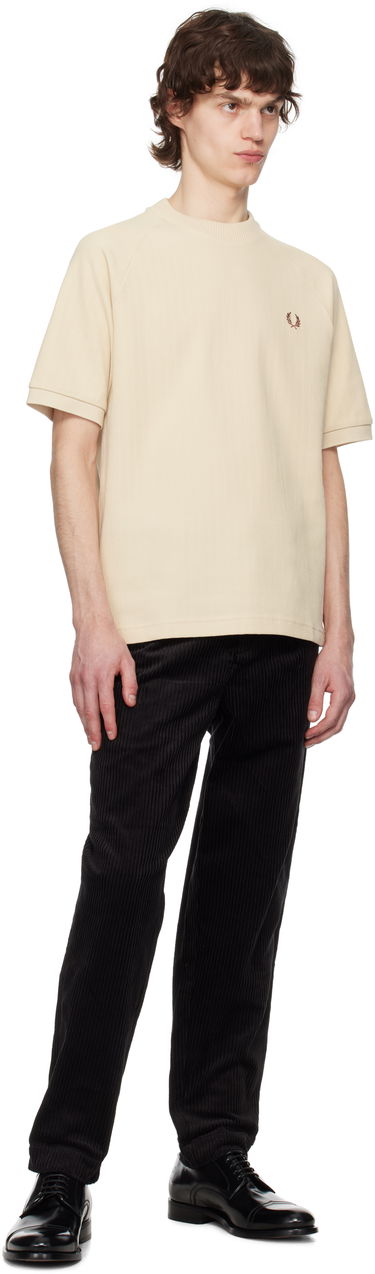 Tričko Fred Perry Fred Perry Ribbed Raglan Sleeve T-Shirt Béžová | M8680, 3