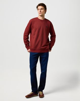 Mikina Wrangler Wrangler Regular Sign Off Crew Sweatshirt Červená | 112371464:XXL, 1
