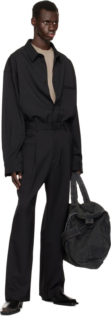Košeľa Entire Studios Giant Wool Oversized Shirt Čierna | ES2597BL, 4