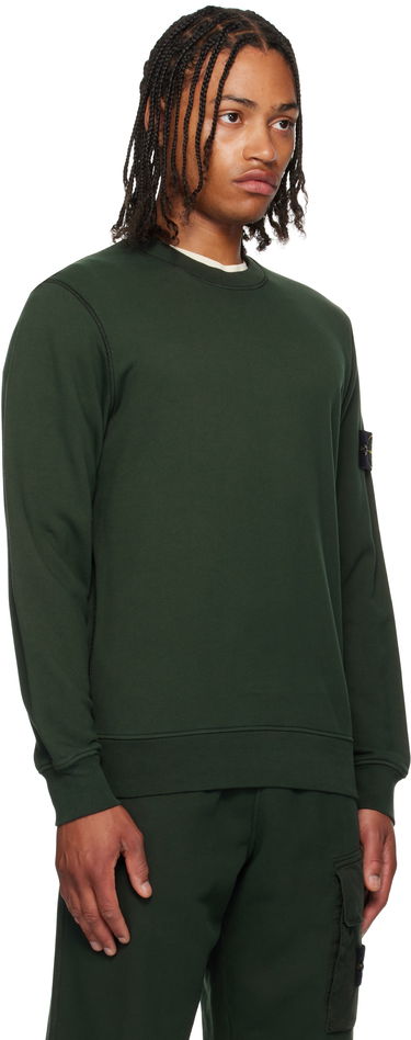 Mikina Stone Island Organic Cotton Fleece Sweatshirt Zelené | K2S15 6100060 S0051, 1