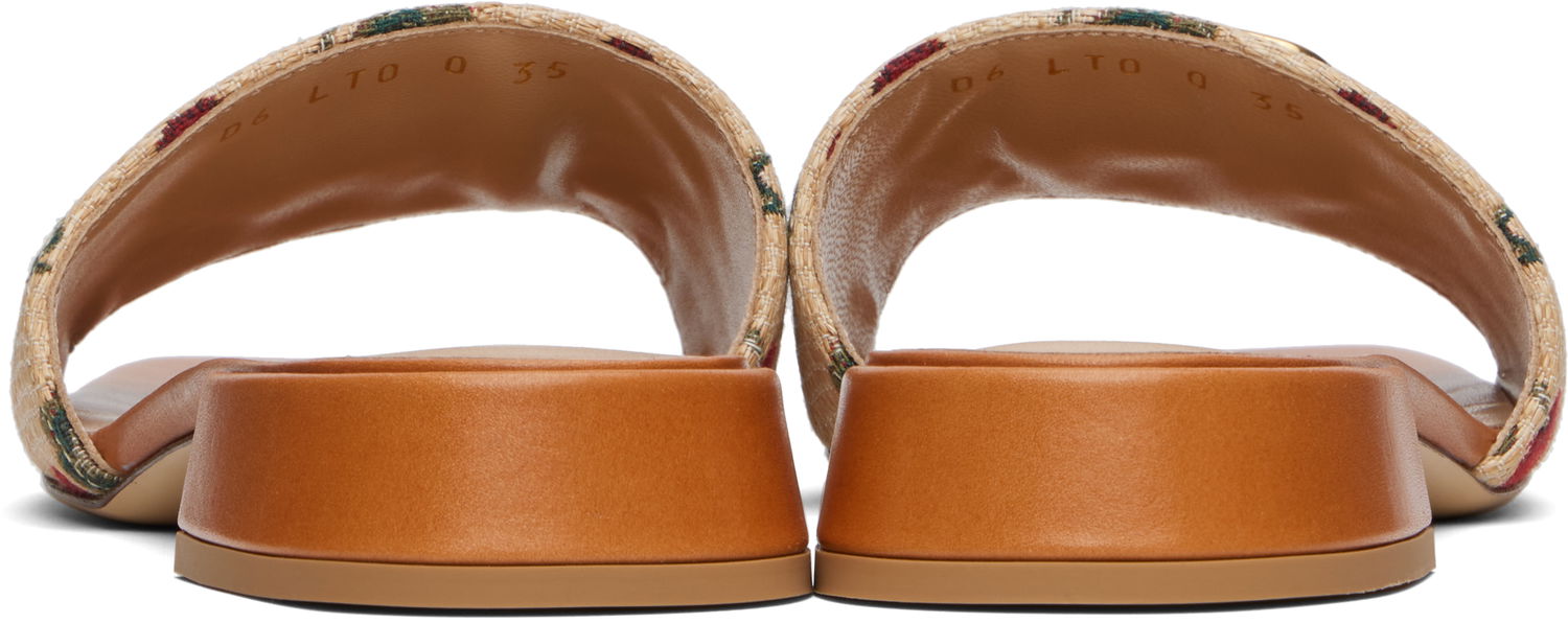Starostlivosť o obuv Valentino Valentino Garavani VLogo Signature Cherryfic Slide Sandals Béžová | 6W0S0LT0NNX, 1