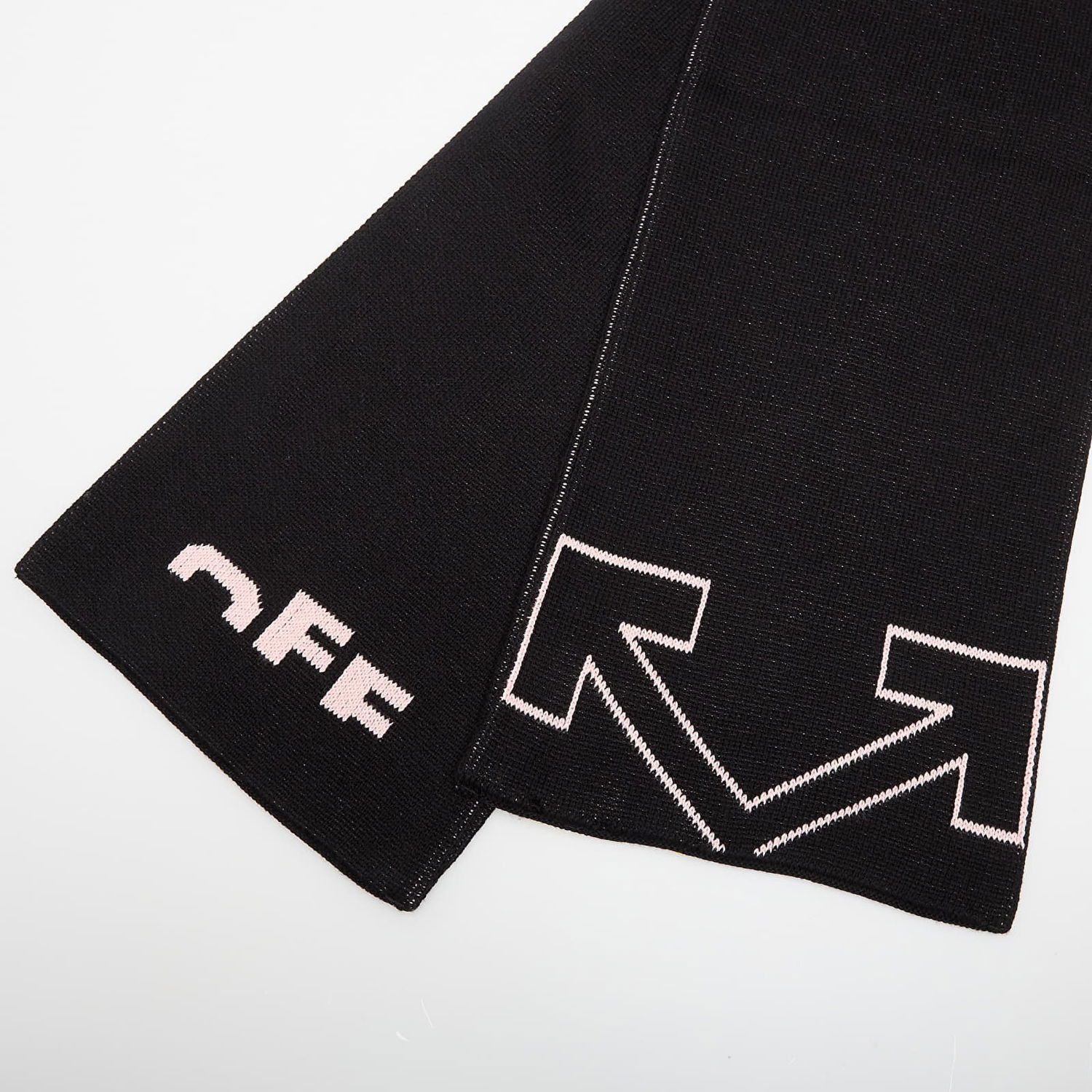 Šál Off-White Type Logo Knit Scarf Čierna | OGMA001F25KNI001103C, 1