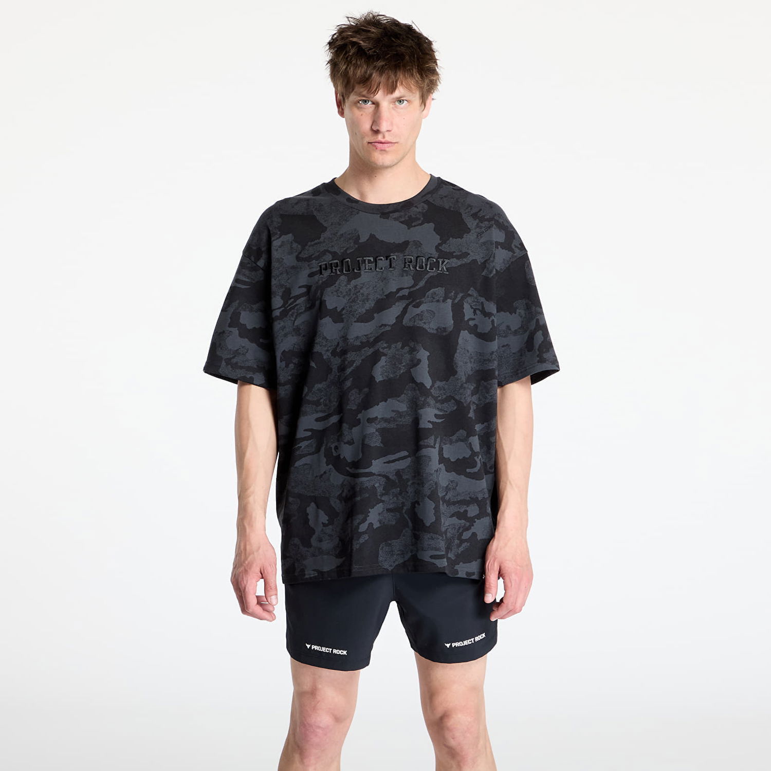 Tričko Under Armour Project Rock All Over Print T-Shirt Čierna | 1389976-001, 0