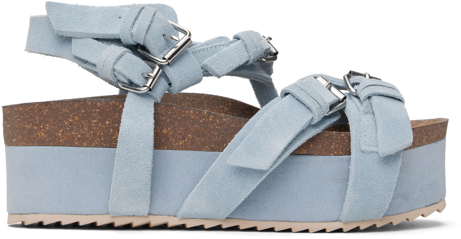 Šaty R13 R13 Suede Platform Sandals Modrá | R13WS075-S211A, 0