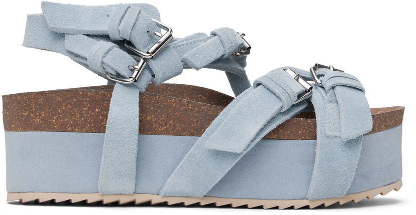 Šaty R13 R13 Suede Platform Sandals Modrá | R13WS075-S211A