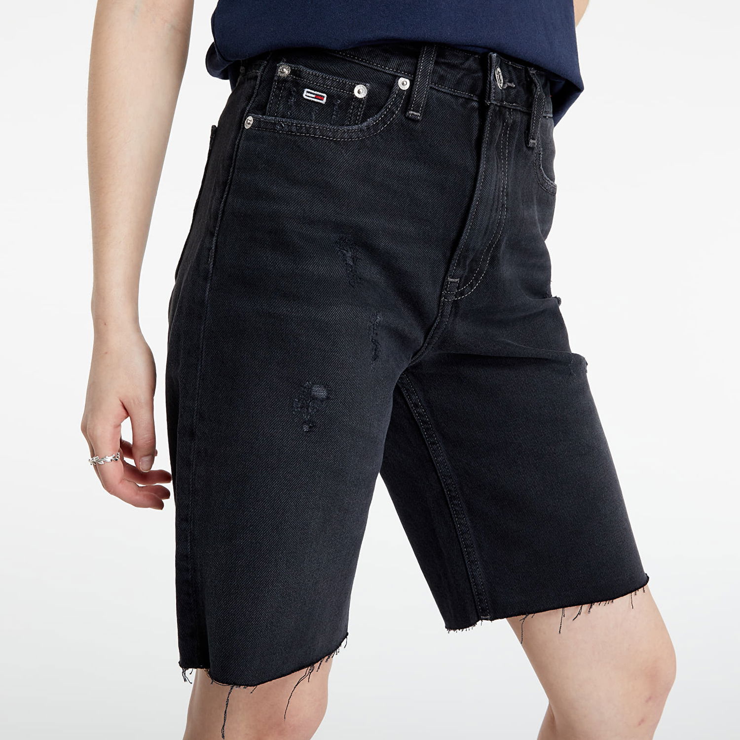 Šortky Tommy Hilfiger Harper Denim Bermuda Shorts Čierna | DW0DW10087 1BZ, 1