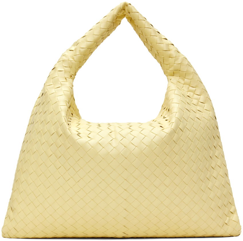 Tote bag Bottega Veneta Large Woven Leather Tote Bag Žltá | 763970 V3IV1, 0