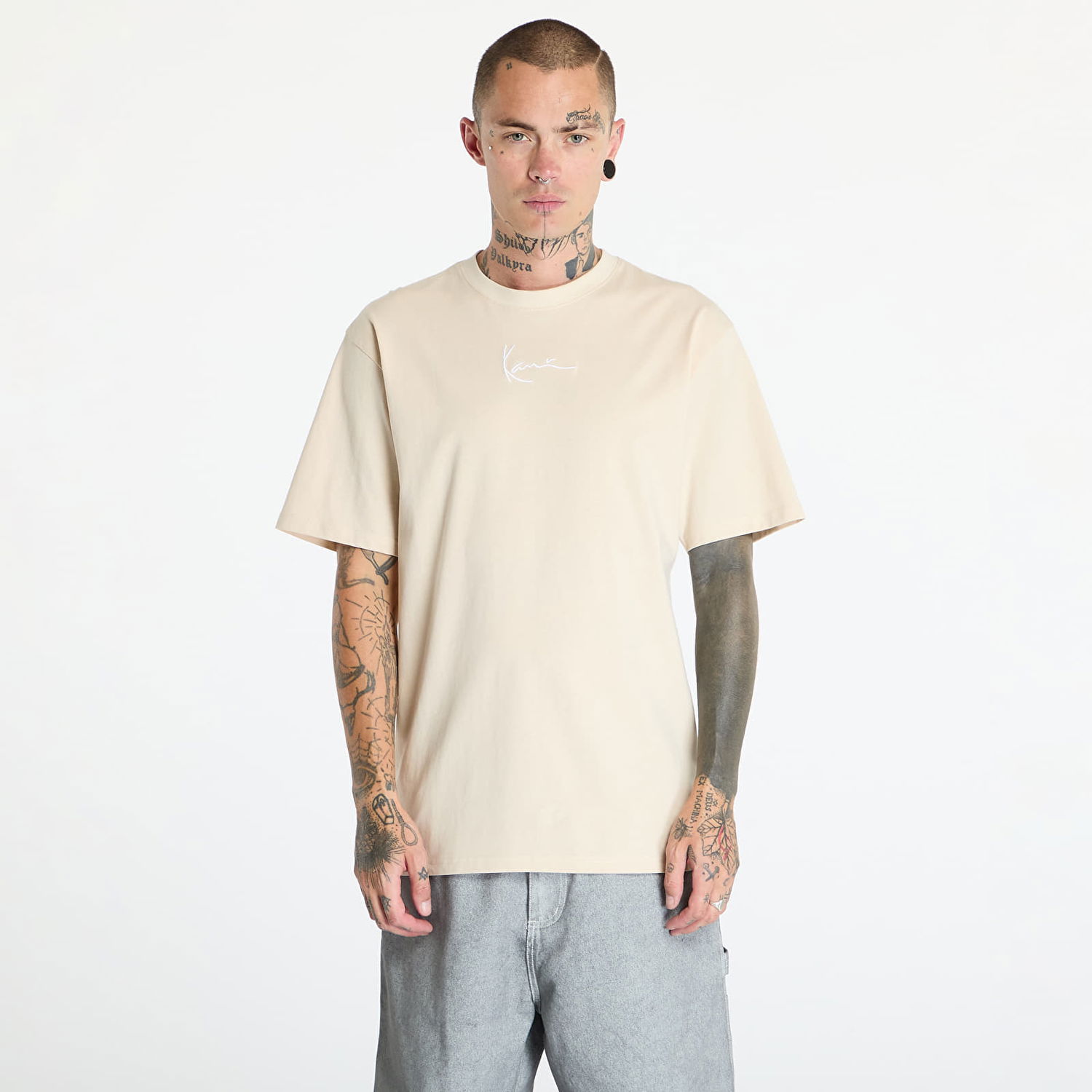 Tričko Karl Kani Small Signature Essential Tee Light Sand Béžová | KM-TE011-023-24, 0