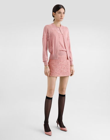 Sukňa Dolce & Gabbana Dolce & Gabbana Floral Jacquard Miniskirt Ružová | F4A8CTHJMQKF0473, 1