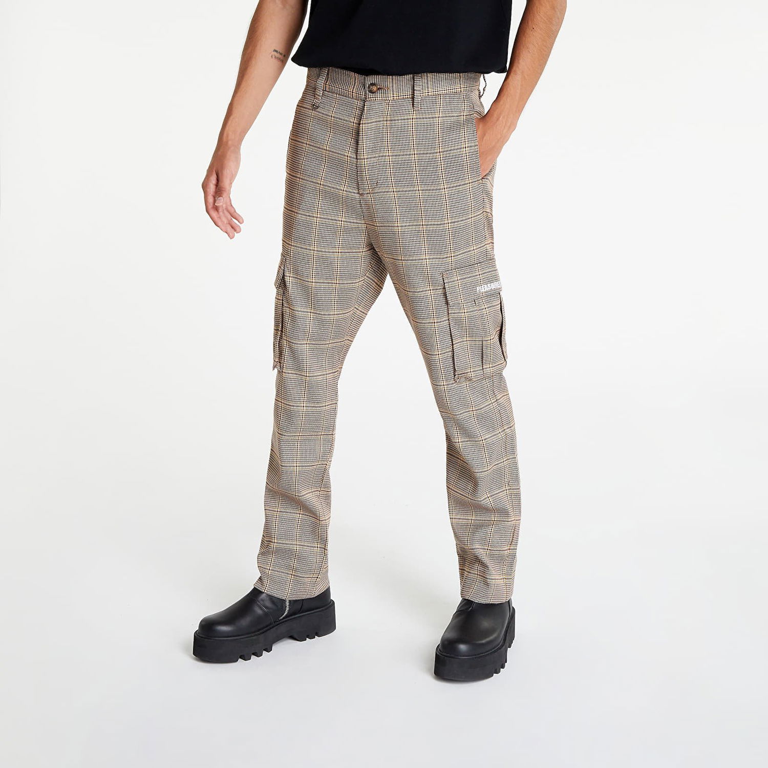 Cargo nohavice Pleasures Origins Cargo Šedá | P22F018 BROWN, 0