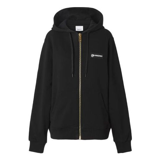 Mikina Burberry Burberry Classic Logo Zip-Up Hoodie Čierna | 8024543