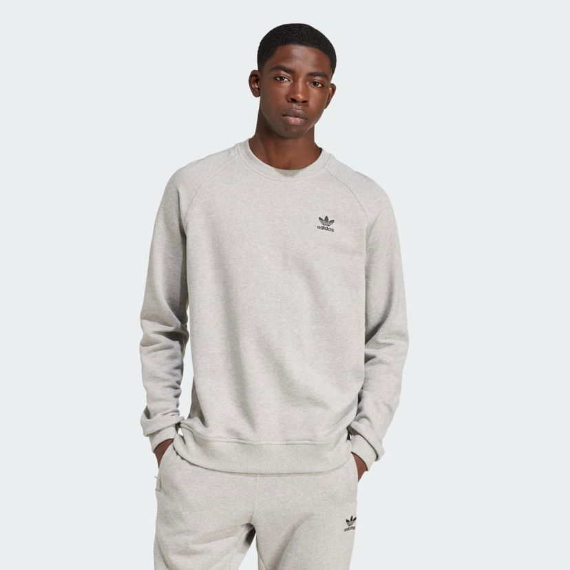 Sveter adidas Performance Trefoil Essentials Crew Sweatshirt Šedá | IX7677