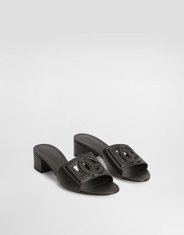 Tenisky a topánky Dolce & Gabbana Calfskin Slides and Mules with DG Logo Čierna | CR1755AY32980999, 2