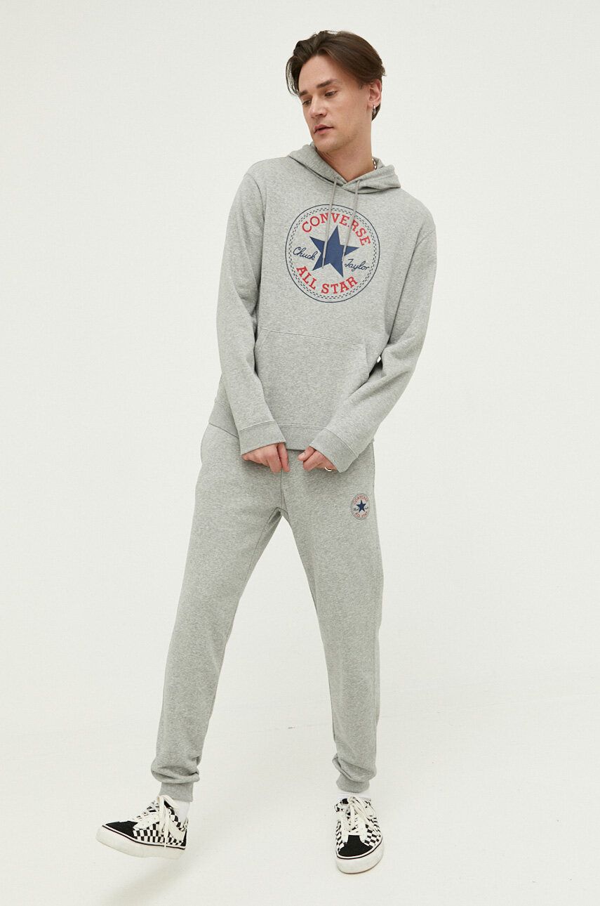 Mikina Converse Core Graphic Pullover Hoodie Šedá | 10025469.A03, 0