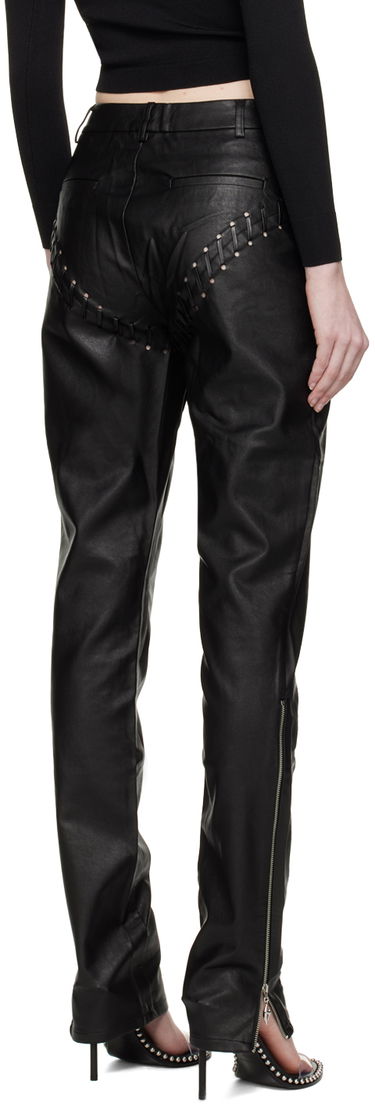 Nohavice Miaou Miaou Hannah Jewett Edition Faux-Leather Trousers Čierna | 1031PUBLK, 2