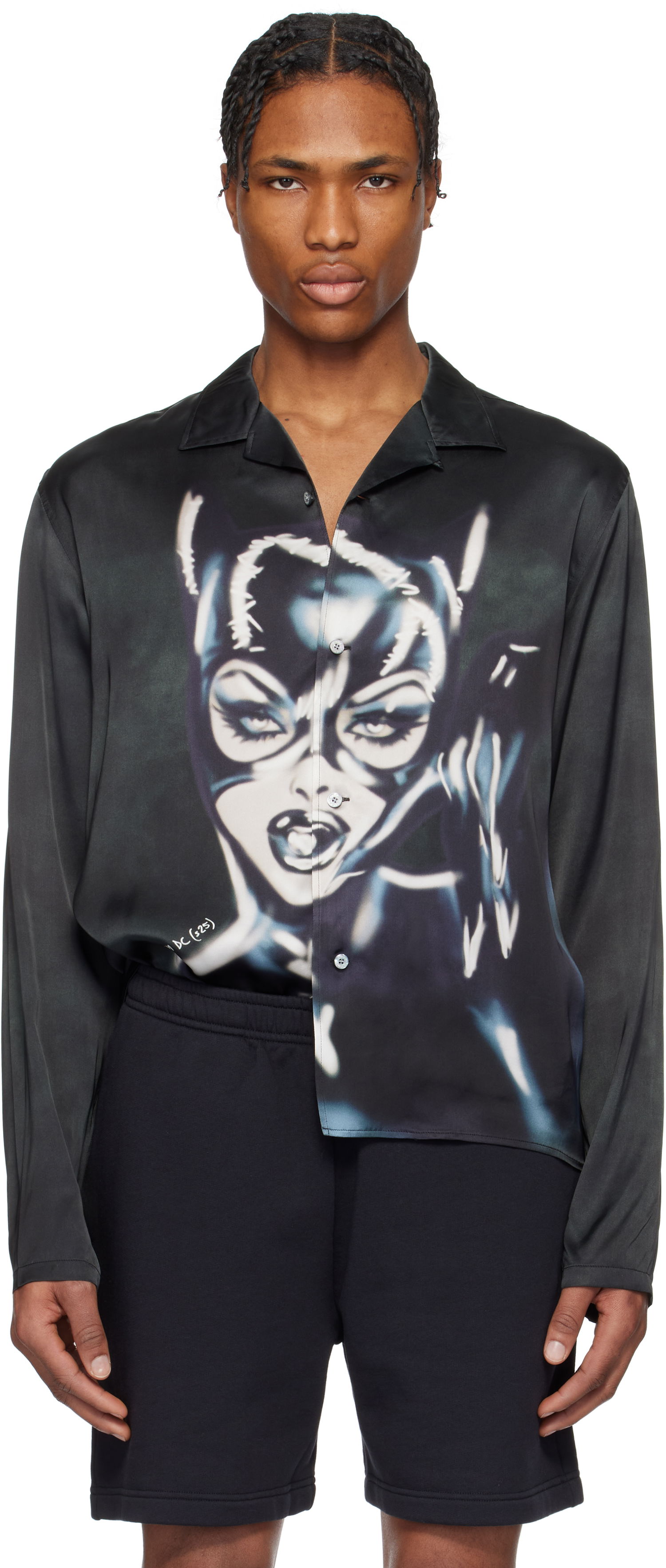 Košeľa Acne Studios Studios DC Edition Print Button-Up Shirt Čierna | BB0623-, 0
