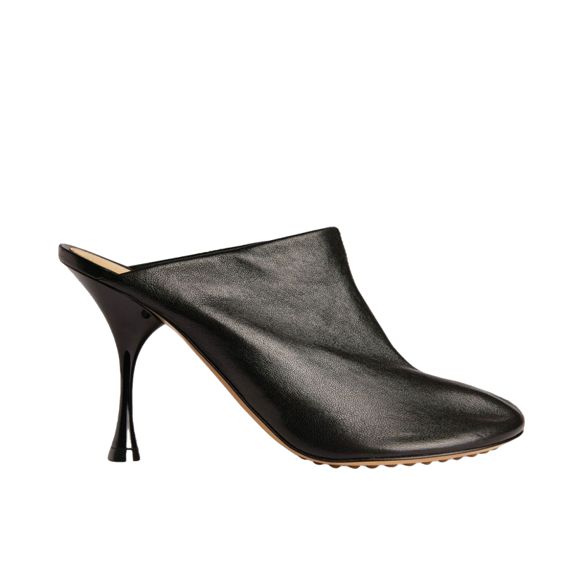 Tenisky a topánky Bottega Veneta Leather Mules With Sculptural Heel Čierna | 667191VBP401000
