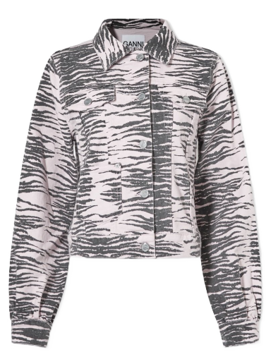 Bunda GANNI Zebra Print Denim Jacket Rôznofarebný | J1051-754