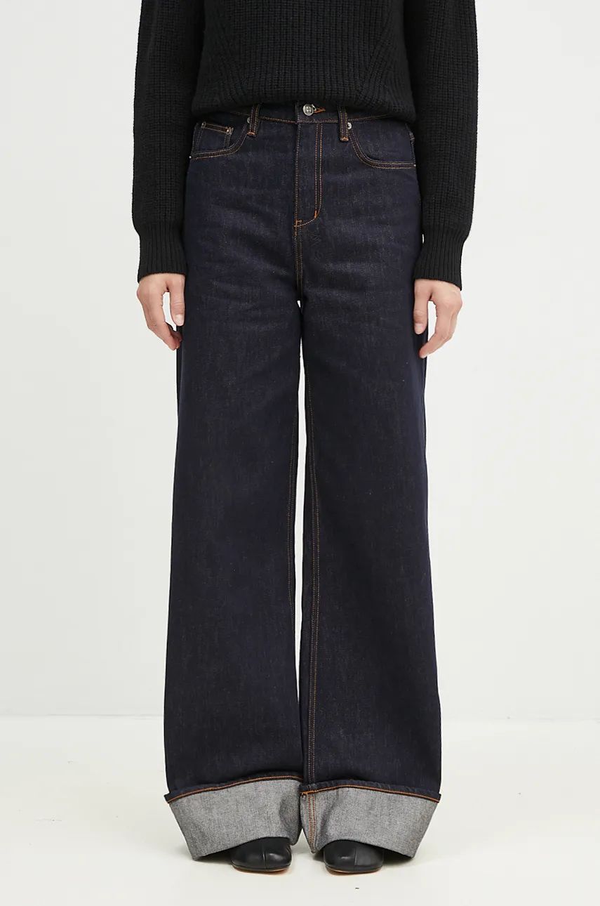 Džínsy Ksubi High Waist Cuff Jeans Modrá | WFA24DJ016, 0