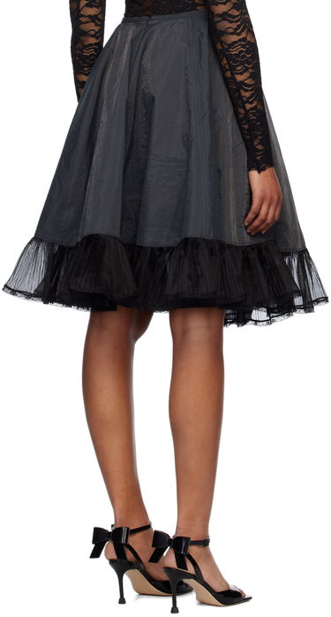 Sukňa We11done We11done Flared Midi Skirt with Tulle Čierna | WD-SK1-23-023-W-BK, 2