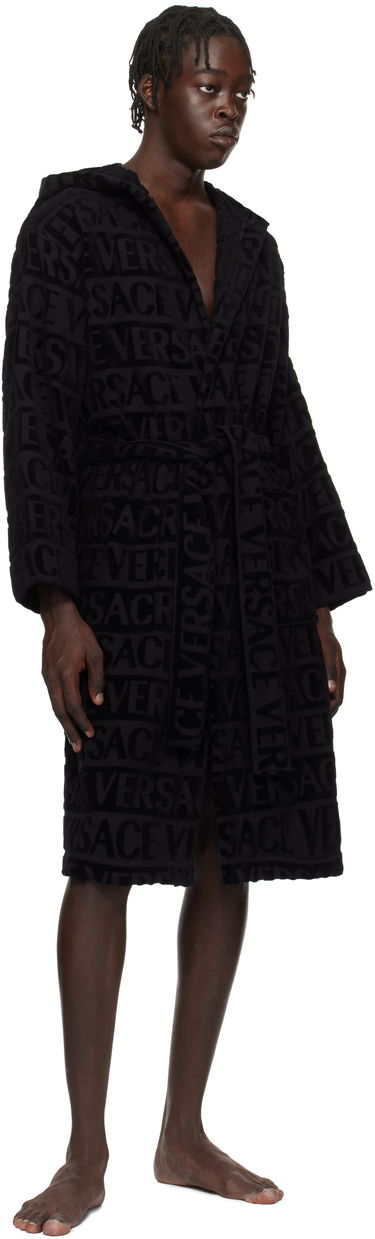 Pyžamo Versace Versace 'Versace' Allover Bathrobe Čierna | 1010660_1A07545, 3