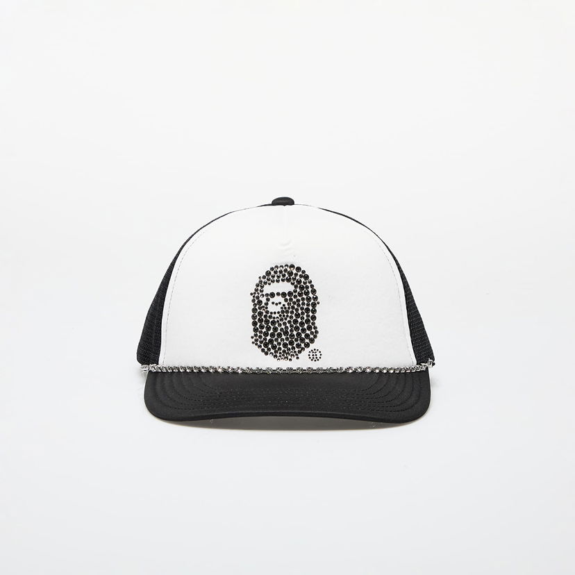 Šiltovka BAPE SWAROVSKI x Rhinestone Ape Head Mesh Cap M Black Čierna | 001CPK801010M BLK