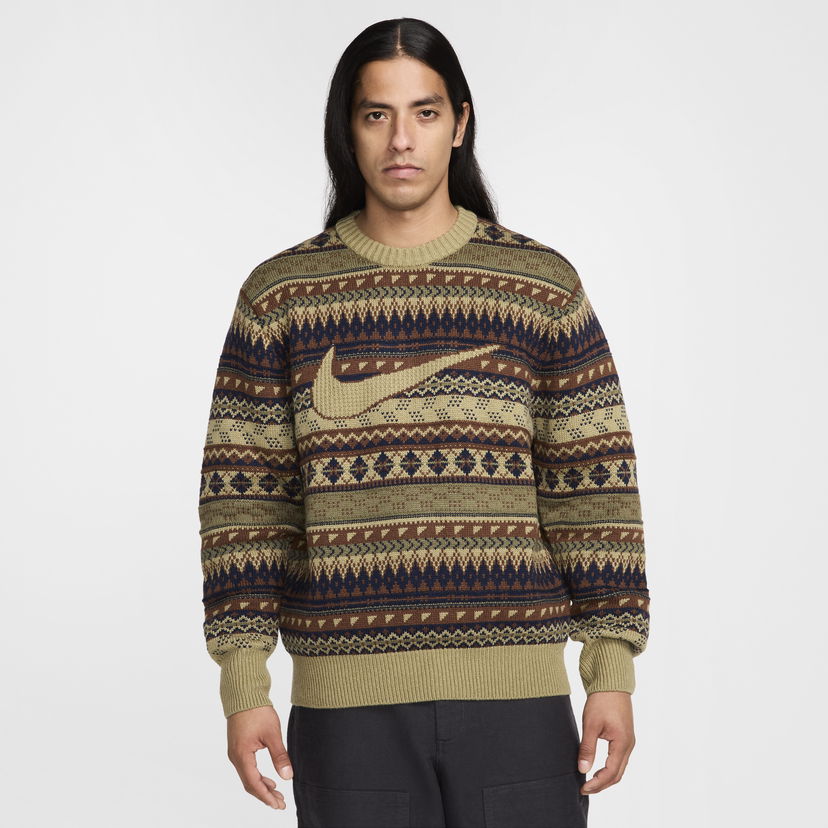 Sveter Nike Fair Isle Swoosh Sweater Hnedá | FZ0125-276