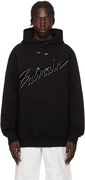 Balmain Flocked Letter Hoodie