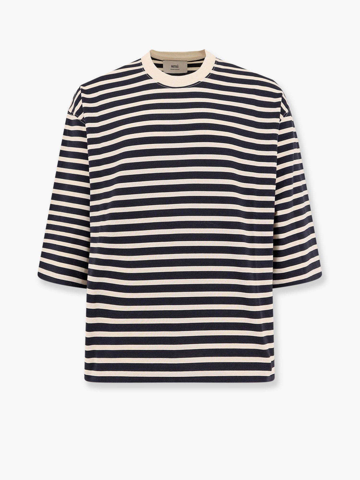 Tričko AMI Striped T-Shirt AMI Paris Navy | UTS056JE01214330, 0