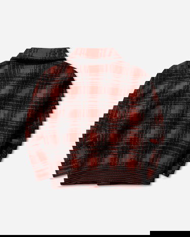 Bunda Needles Wool Plaid Dolman Sleeve Logger Jacket Červená | RW185 RED, 2