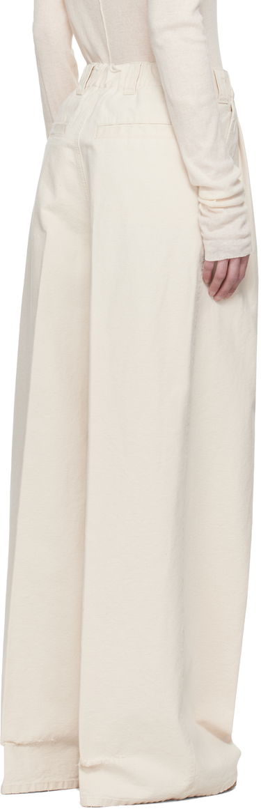 Nohavice Maison Margiela Maison Margiela Pleated Wide-Leg Jeans Biela | S51KA0605 M35261, 2